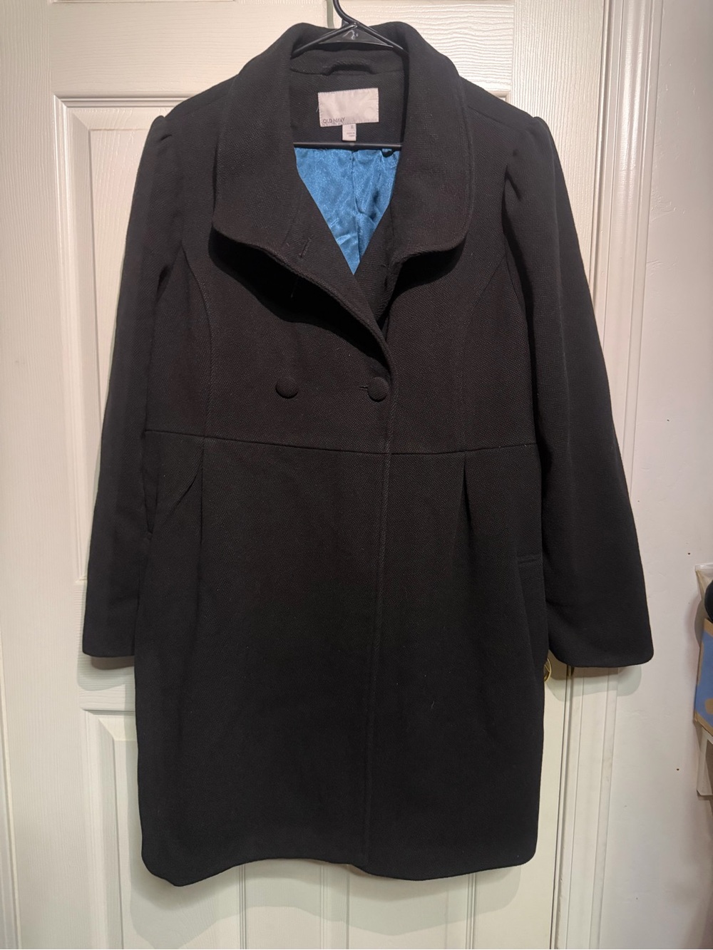 Old Navy Black Double-Breasted Pea Coat